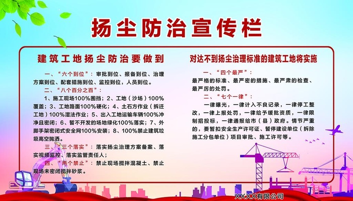 工地扬尘防治宣传栏图片(5900x3500)psd模版下载