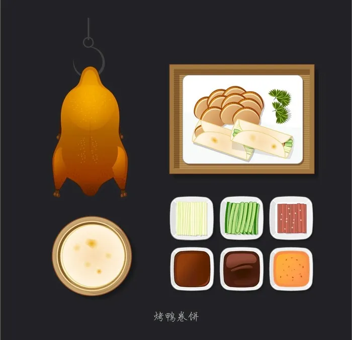 食物矢量图 烤鸭图片