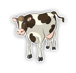 卡通奶牛牛奶母牛畜牧业养殖分层图片