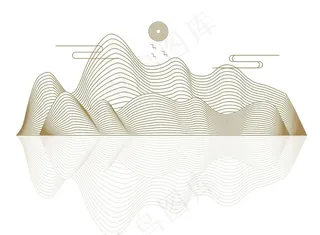 中式线条画图片