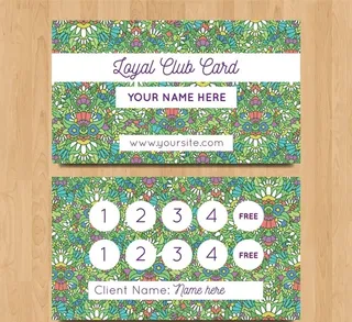 创意碎花积分卡图片