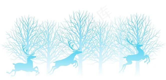 树林奔跑鹿图片 树林奔跑鹿图片