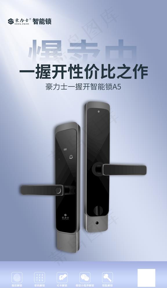 全自动智能锁海报图片