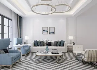 现代新中式效果图 PSD分层室图片