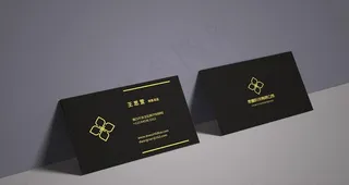 酒店 公司 黑色名片图片