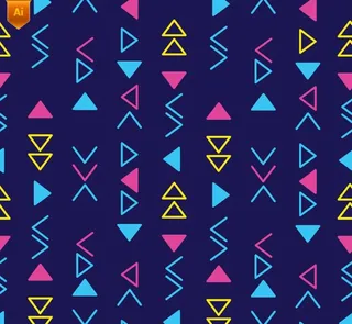 卡通抽象几何纹理图片