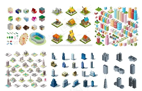 立体房子建筑图片