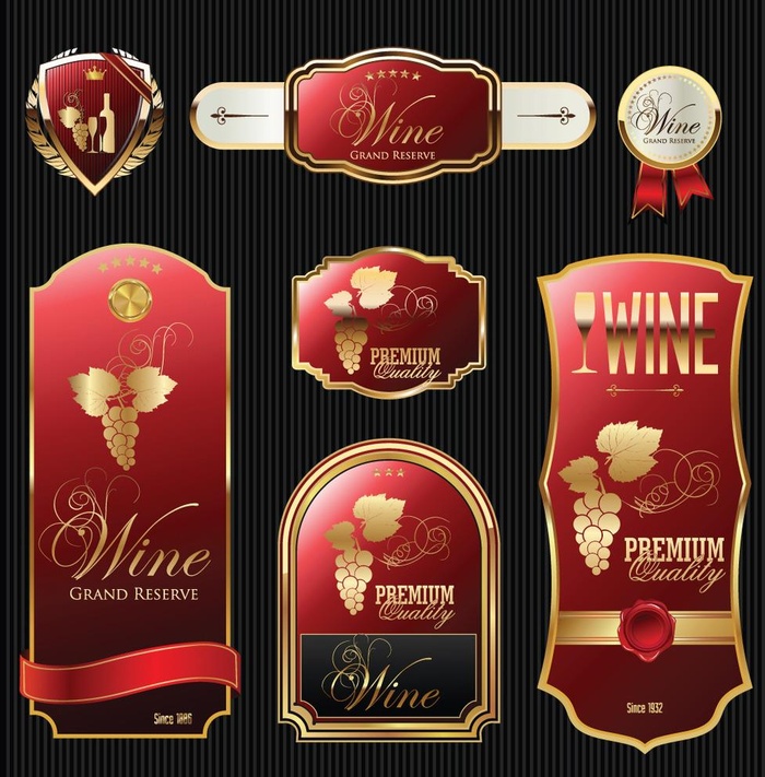 红酒标签图片