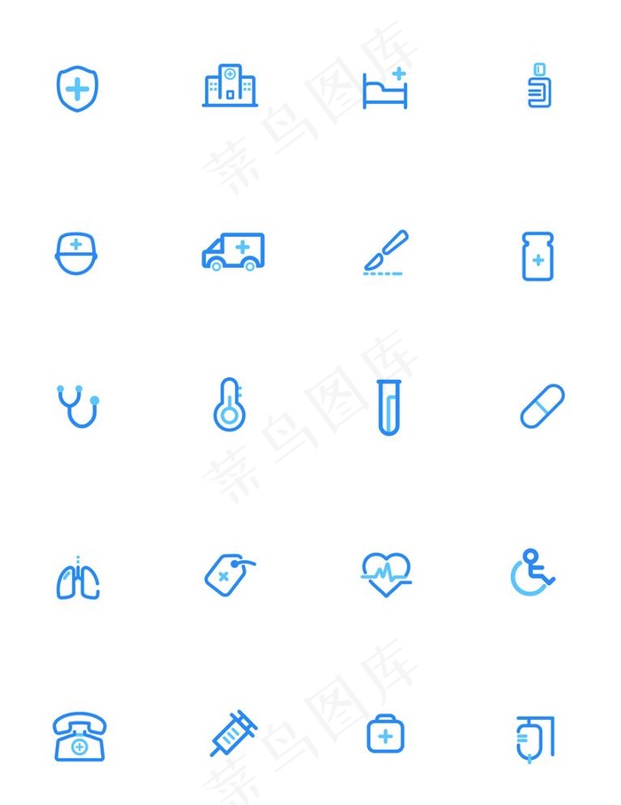 医疗图标图片ai矢量模版下载