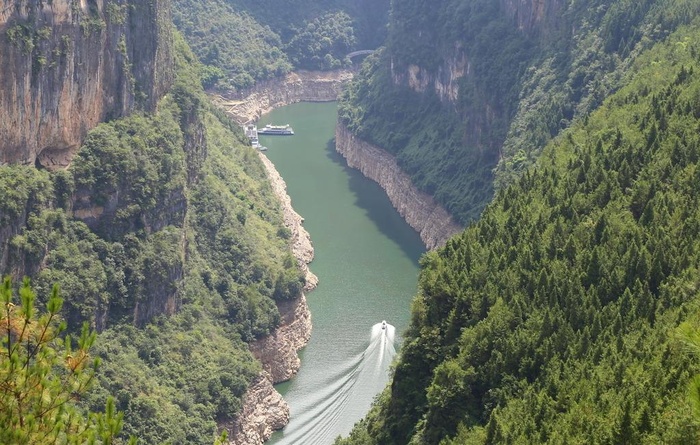 小三峡风景特写图片