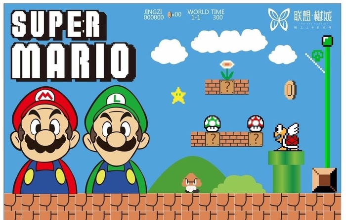 超级马里奥3×2喷绘.cdr图片
