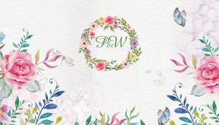 手绘水彩婚礼 植物婚礼 森系婚图片