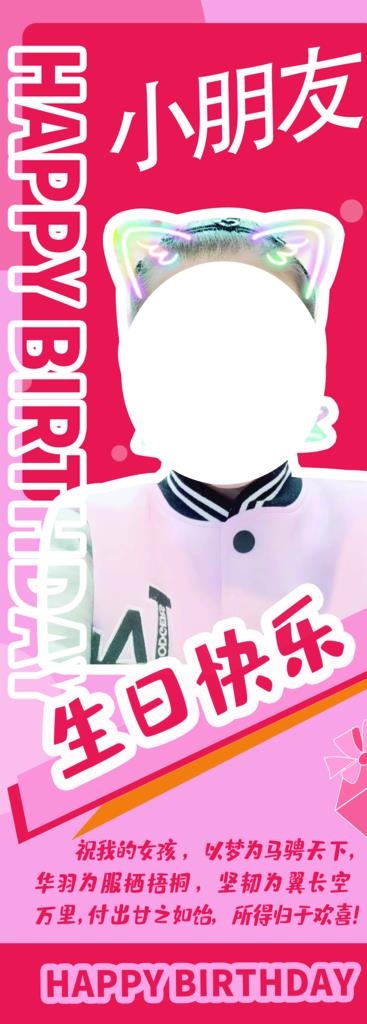生日展架图片(2211x5669)psd模版下载