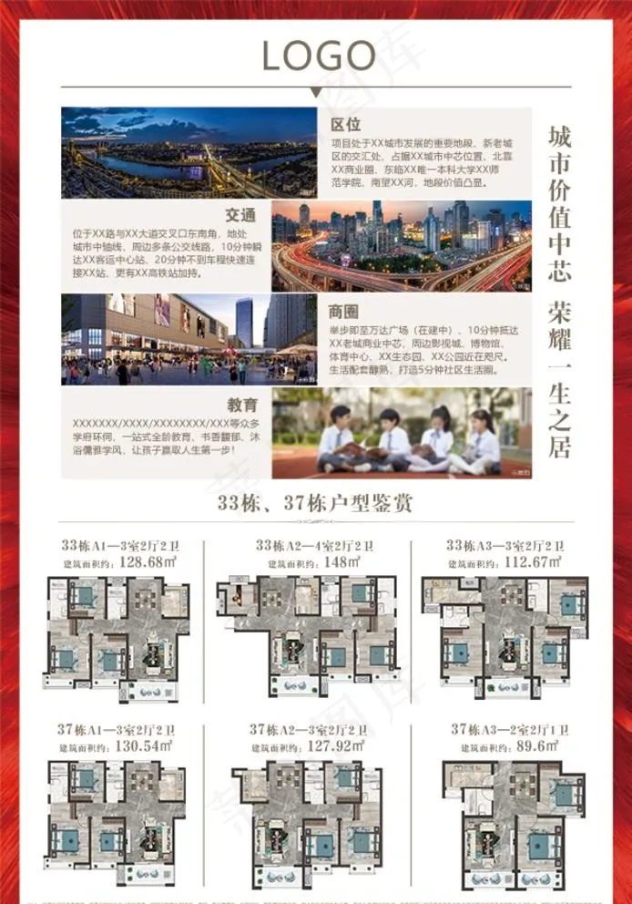 房地产DM单页图片(3366x4961)psd模版下载