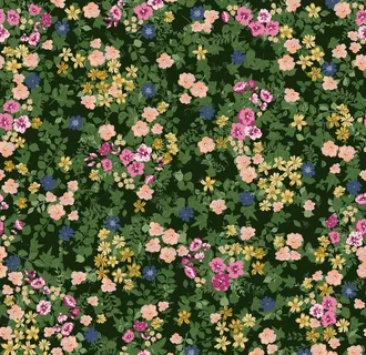 树叶碎花朵图片