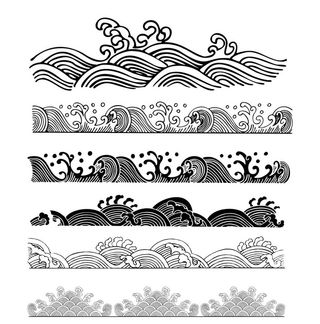 浪花（矢量图）图片