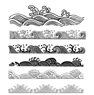 浪花（矢量图）图片