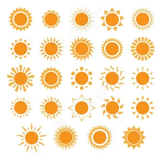 各种太阳图标图片