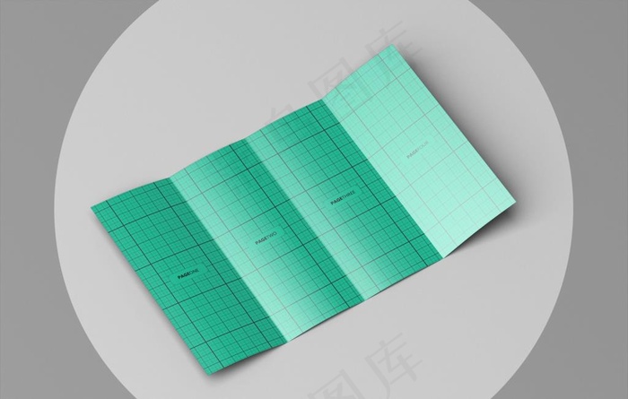 四折页样机图片psd模版下载