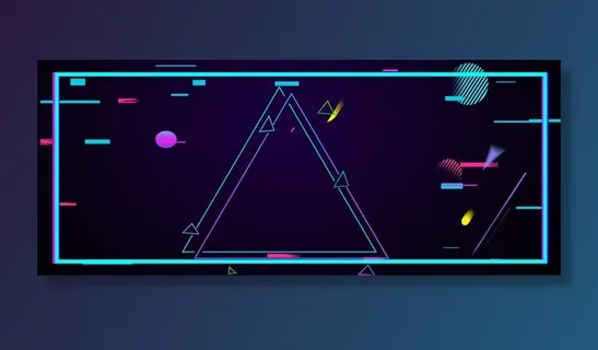 抖音故障风科技促销海报背景图片