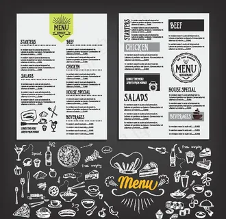 欧式菜单图片