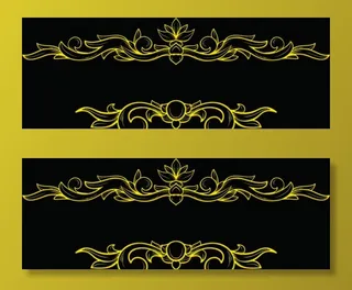 金色花边图片