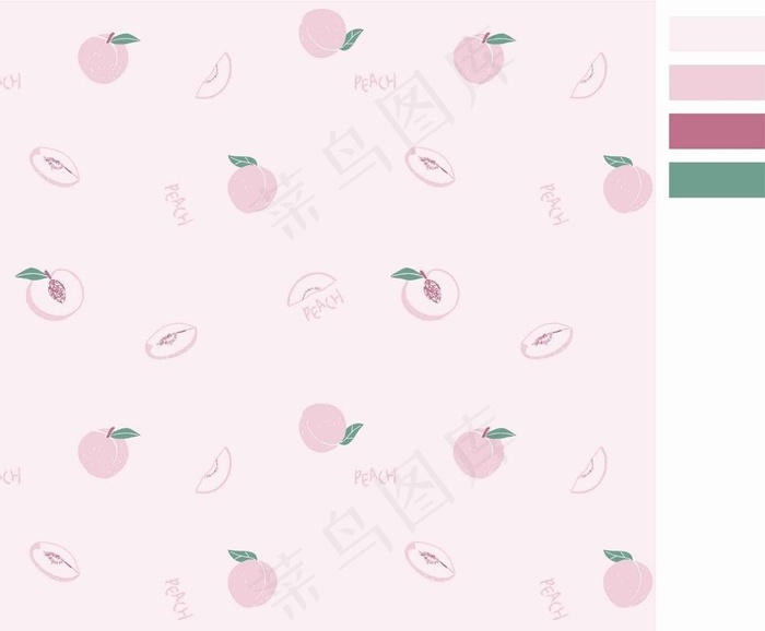 水蜜桃图案图片