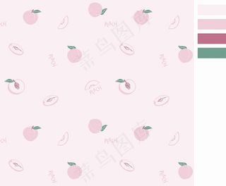 水蜜桃图案图片