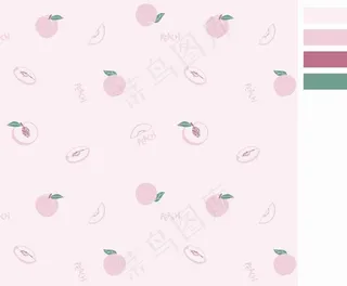 水蜜桃图案图片