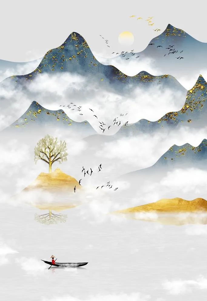 山水画图片(4724x7087)psd模版下载