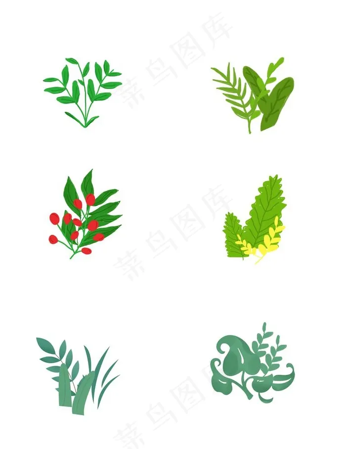 卡通花草图片psd模版下载