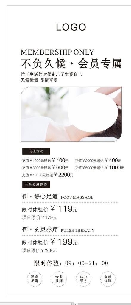 足浴SPA展架画面图片cdr矢量模版下载