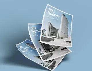 传单效果图样机图片