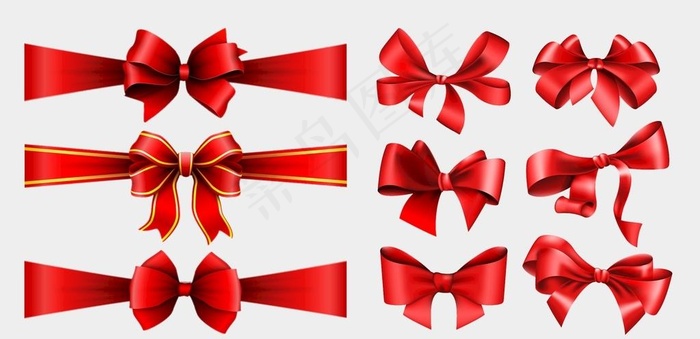 红色蝴蝶结图片