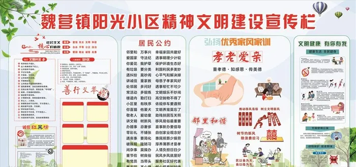 精神文明建设宣传栏图片cdr矢量模版下载