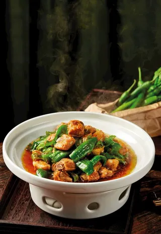 青椒炒排骨图片