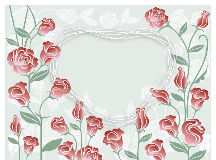 玫瑰花边框背景图片