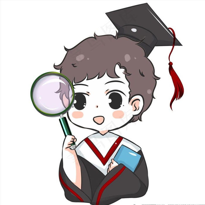 放大镜图片psd模版下载