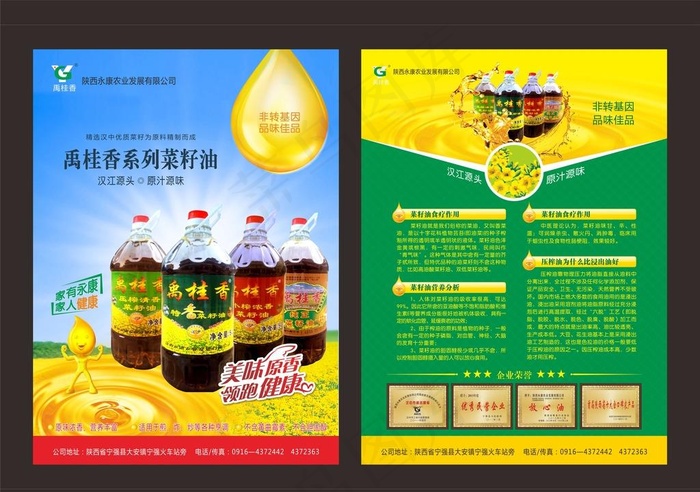 菜籽油宣传单图片cdr矢量模版下载