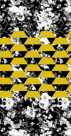 植物花卉几何布料印花底纹素材图片