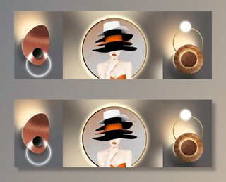 多顶帽子时尚女性艺术装饰画挂画图片