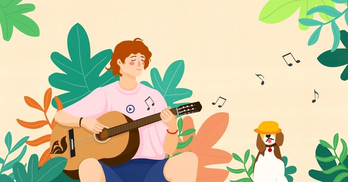 音乐主题插画 图片