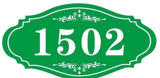 矢量双色板门牌图片