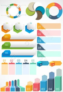 彩色信息图表PPT素材矢量图形图片