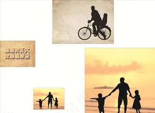 父亲节剪影图片