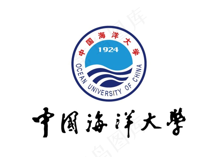 中国海洋大学 校徽 标志图片ai矢量模版下载