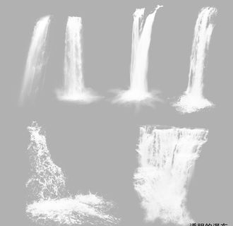 透明的瀑布素材图图片