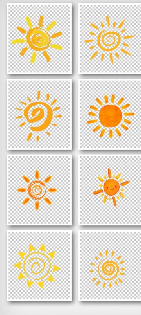 手绘太阳图片(1136x2375)psd模版下载