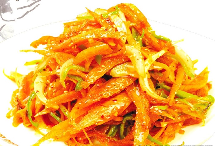 拌明太鱼丝图片