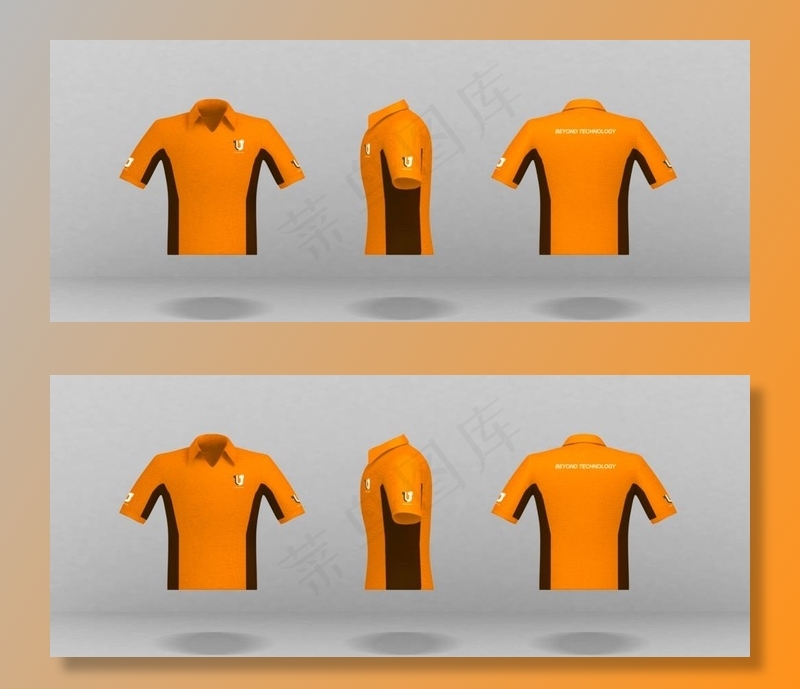 灰色背景衣服品牌VIS样机模板图片